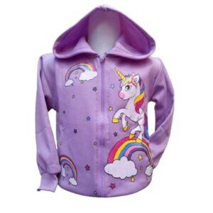Unicorn Queen Kids Purple Jacket for Girls, 9-10 YO, NWOT